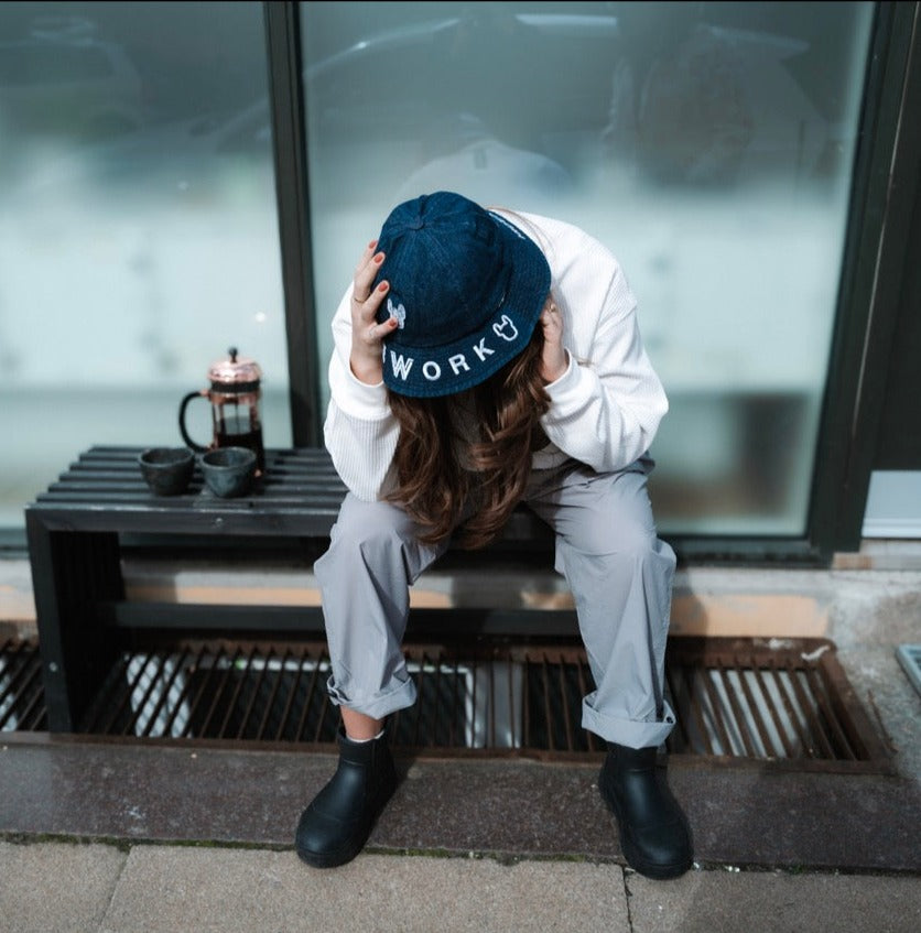 Denim hat for spring and summer