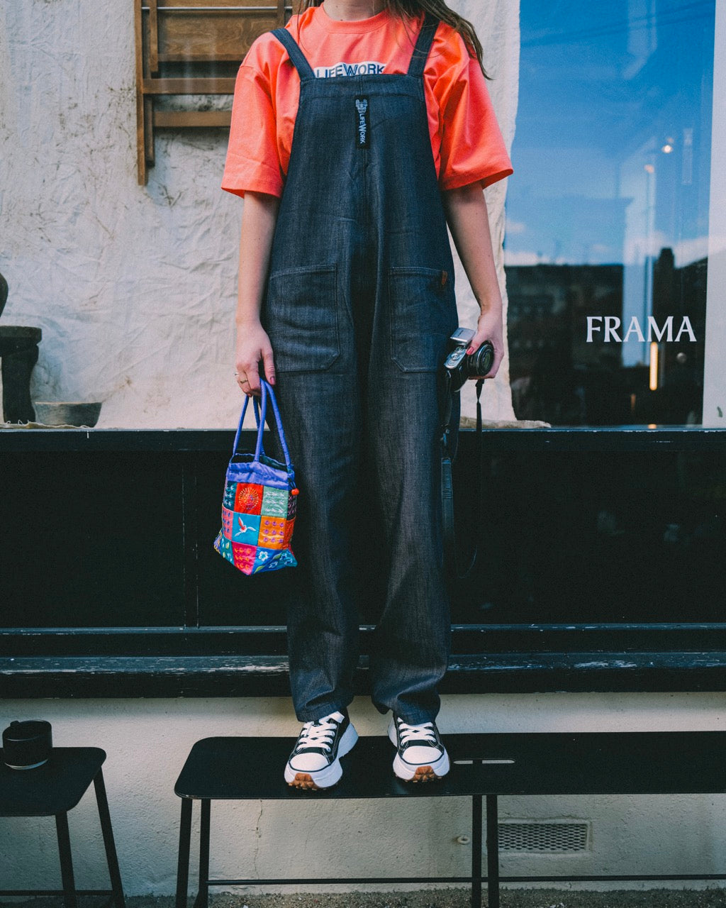 Dark denim jumpsuit