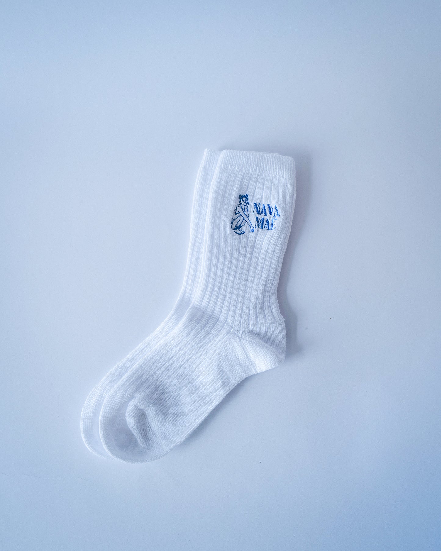 Socks with embroided logo
