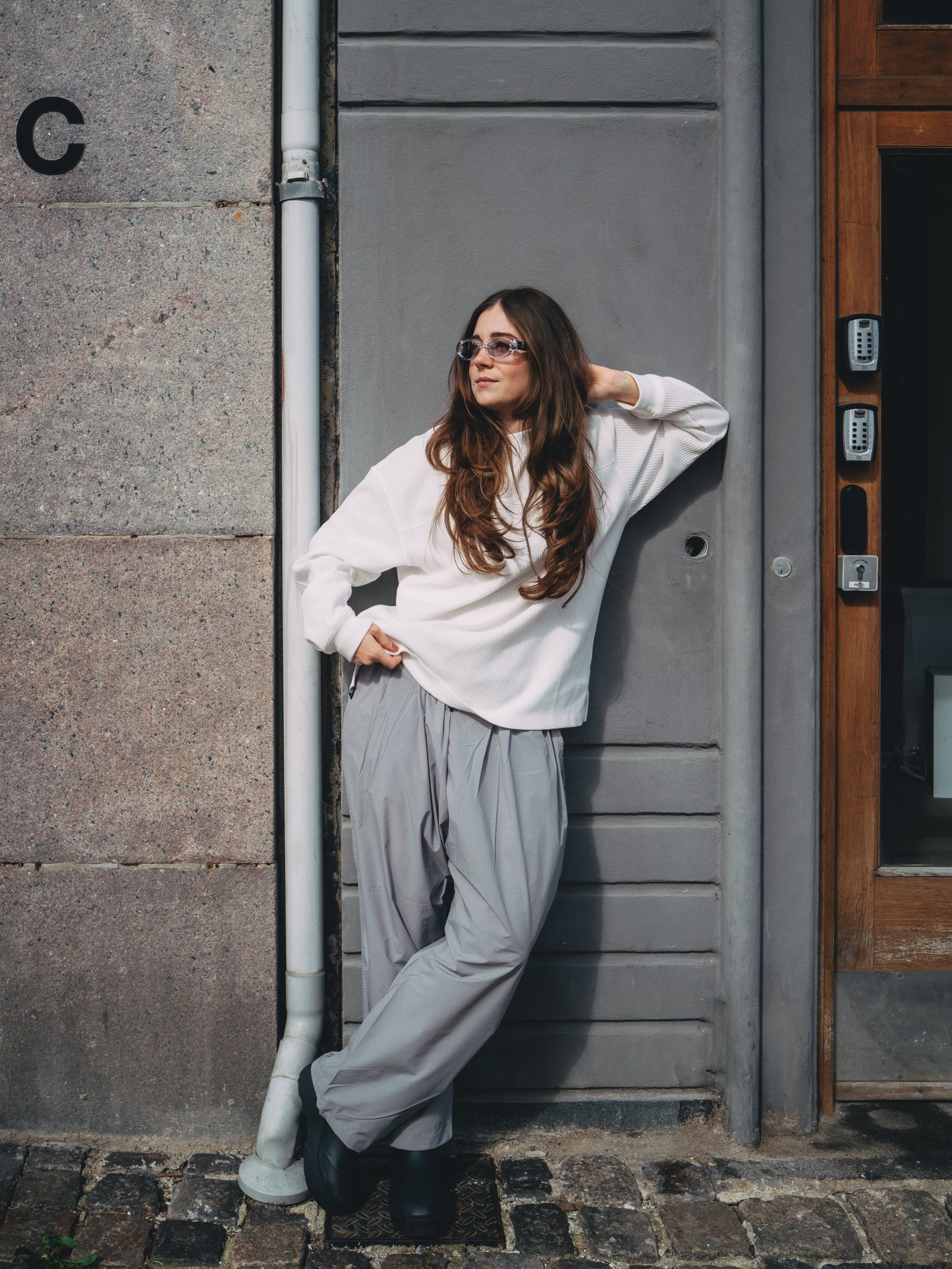 Basic Waffle Langærmet T-shirt – Komfort & Alsidighed