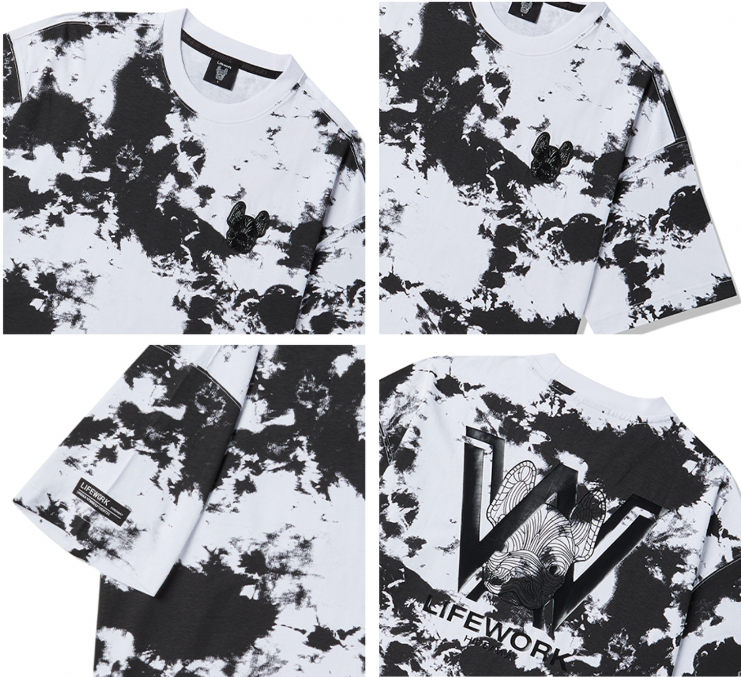 Tie-dye mønster t-shirt
