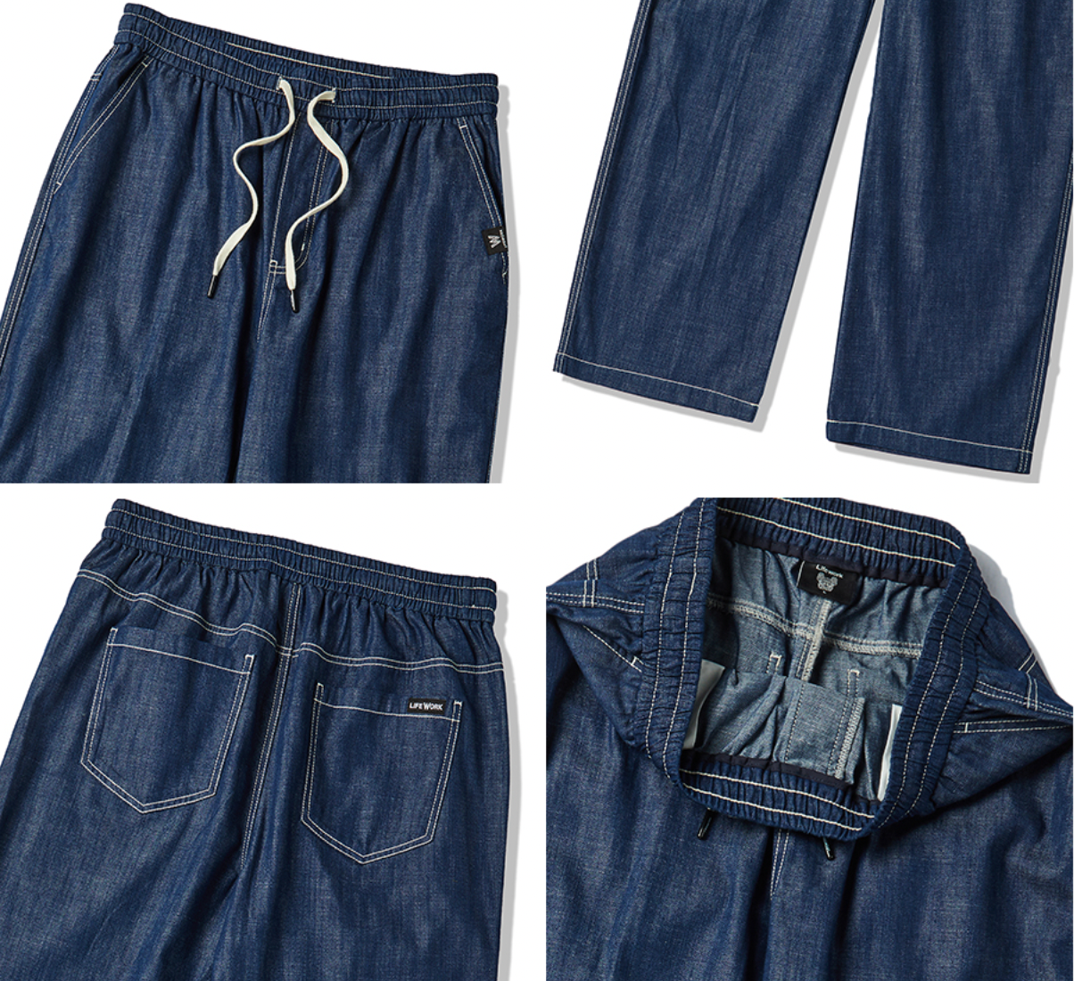 L2 Basic Denim Brede Bukser