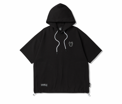 Short-sleeved hooded sweatshirt