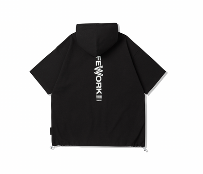 Short-sleeved hooded sweatshirt