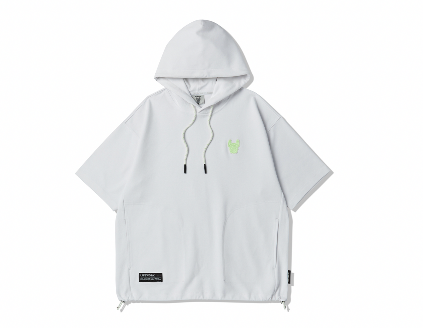 Short-sleeved hooded sweatshirt