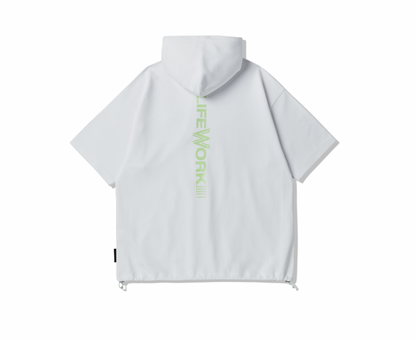 Short-sleeved hooded sweatshirt