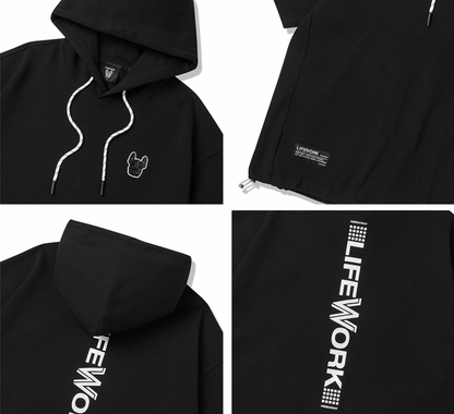 Short-sleeved hooded sweatshirt