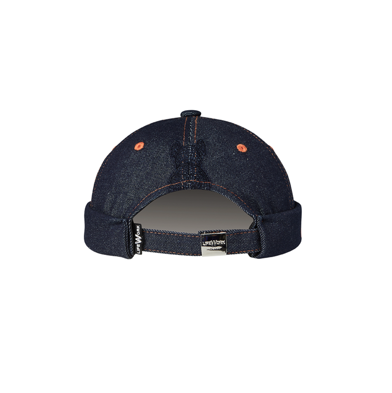 Stitched denim watch cap