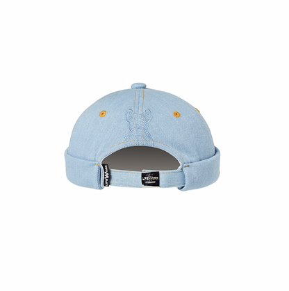 Stitched denim watch cap