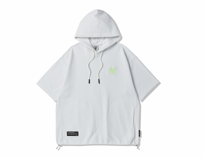 Short-sleeved hooded sweatshirt