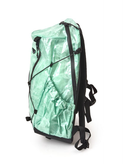 Mint Blue lightweight backpack with black straps 